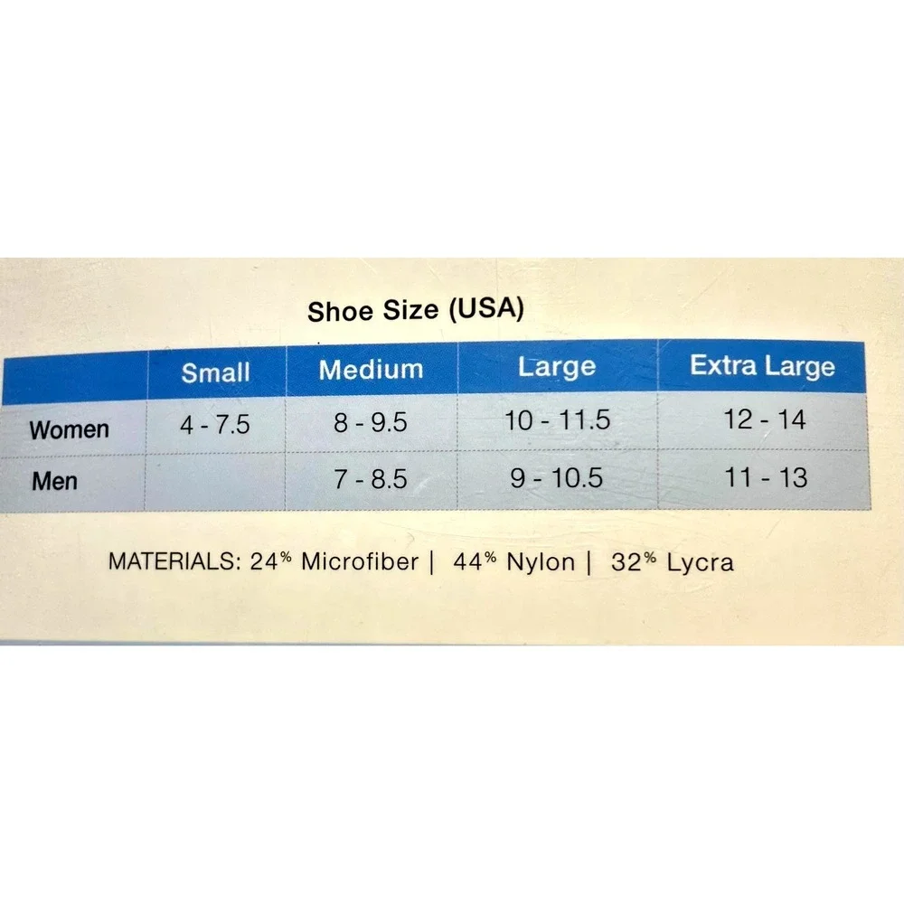 Orth Feet Mid Calf Compression Socks Size Large 18-25mmHg Black